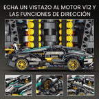 JSINMA Technic Sports Car Building Blocks Juguetes para niños o adultos Kits 1:14 MOC Lambo V12 Juego de construcción Speed Champions Racing Modelo de vehículo para niños de 10, 12 y 14 años (1012 piezas)