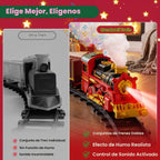 Juego de tren colgante para árbol de Navidad, tren de juguete de 2 niveles