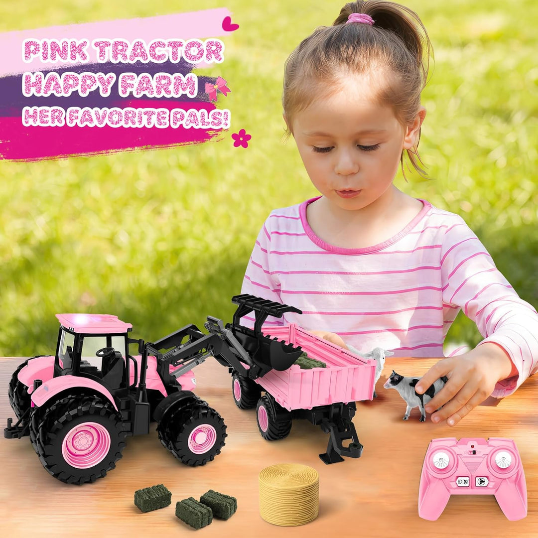 Tractor de juguete a control remoto [2026] Juego de tractor RC para...