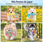 LECHONG 5 juguetes chirriantes para perros, juguetes grandes arrugados para perros grandes, medianos y pequeños, juguetes para cachorros para mantenerlos ocupados. Paquete de juguetes para perros de