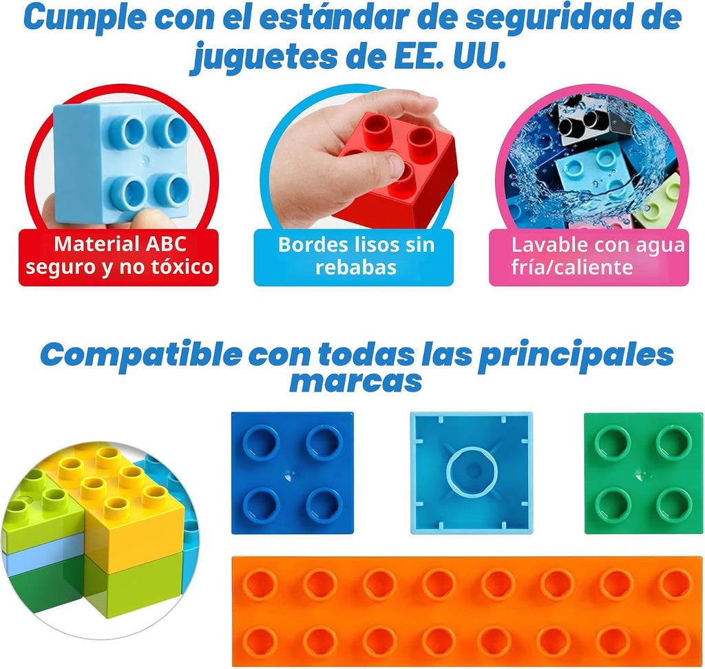 Klobroz Juego de bloques de construcción para niños pequeños de 3 a 5 años