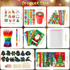 BenLouis Recuerdos de fiesta de Navidad para niños, regalos de Navidad, para el aula, premio, relleno de medias, libros para colorear a granel para estudiantes, niños, manualidades, vacaciones