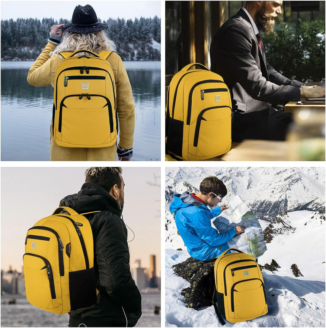 Volher Mochila para laptop, Amarillo, 15,6 pulg., Computadora portátil
