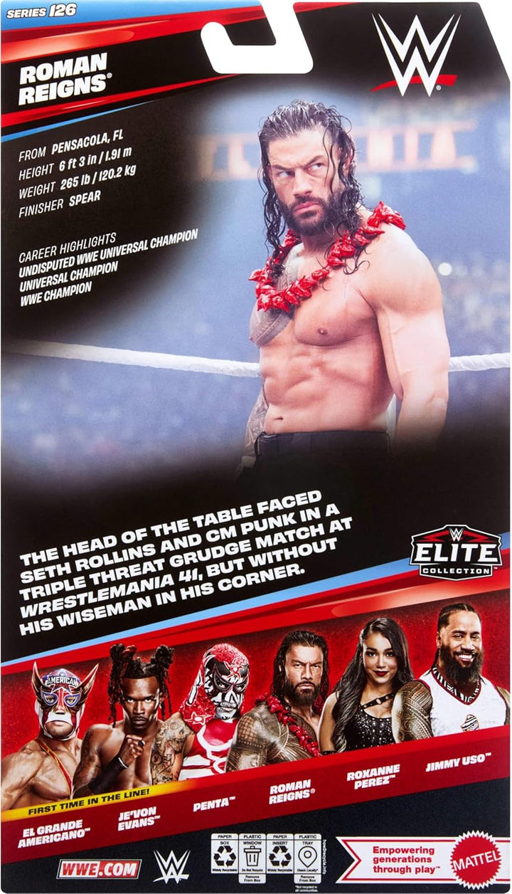 Mattel WWE Elite - Figura de acción y accesorios, serie #126, juego...