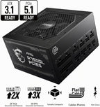 MSI MAG A650GL, Fully Modular Compact Gaming 650W Power Supply, 80+ Gold, ATX PSU