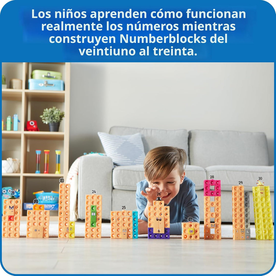 hand2mind MathLink Cubos Numberblocks Juego de Actividades 21-30, 2...