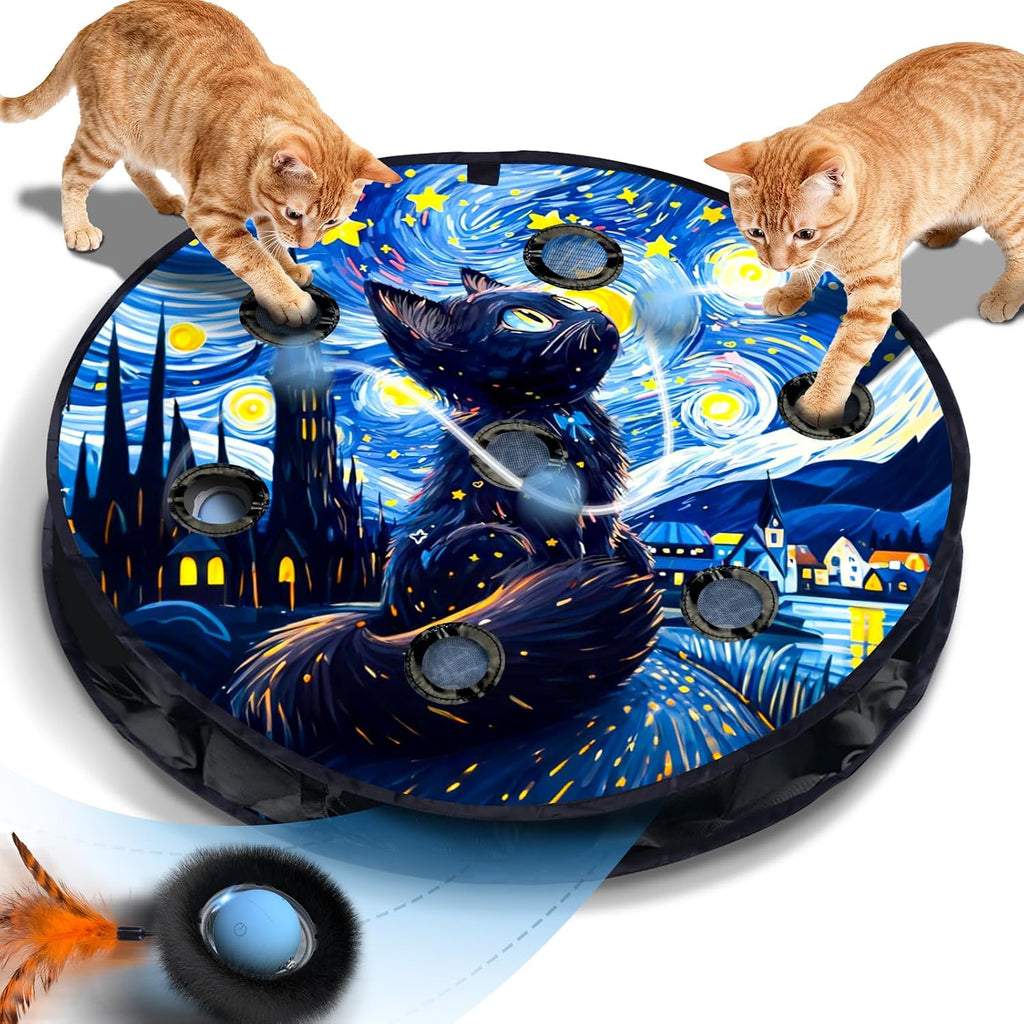 Juguete interactivo para gatos de interior, bola activada por movimiento y