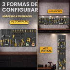 Organizador de pared de herramientas de tablero de clavijas de acero