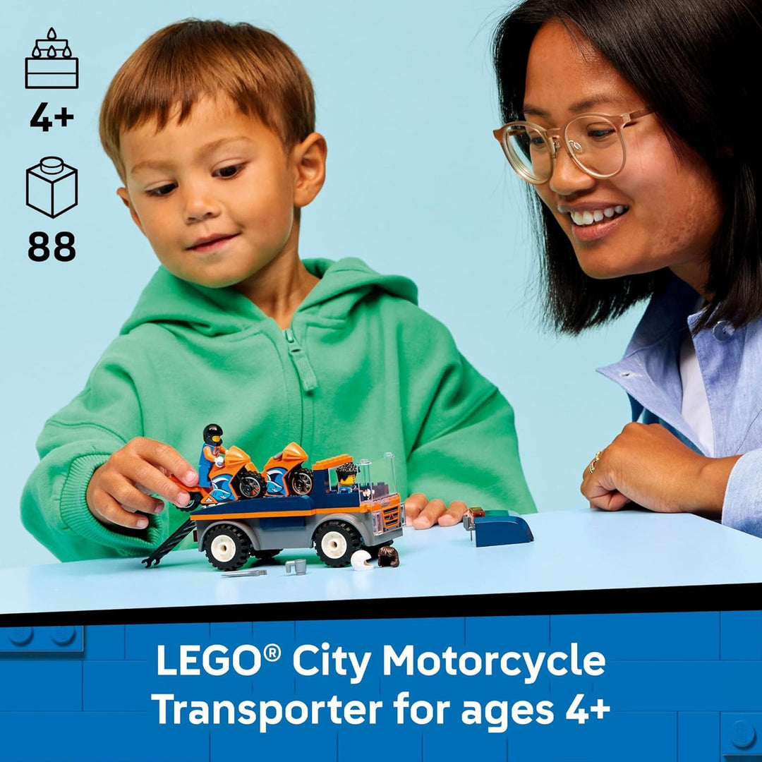 LEGO City Motorcycle Transporter - Juguete de construcción