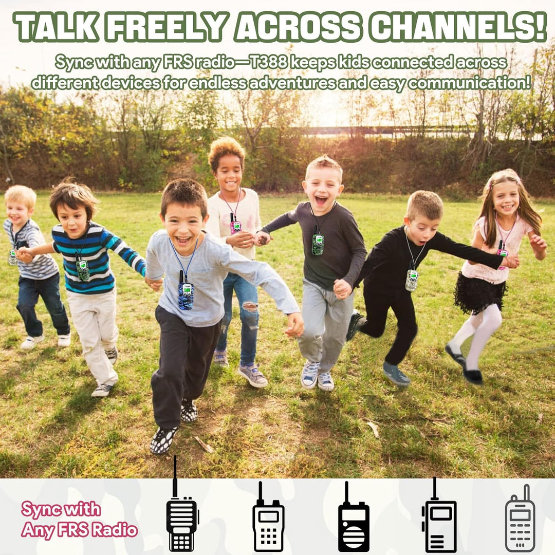 Vvinca Walkie Talkies para niños recargables paquete de 3, juguetes...