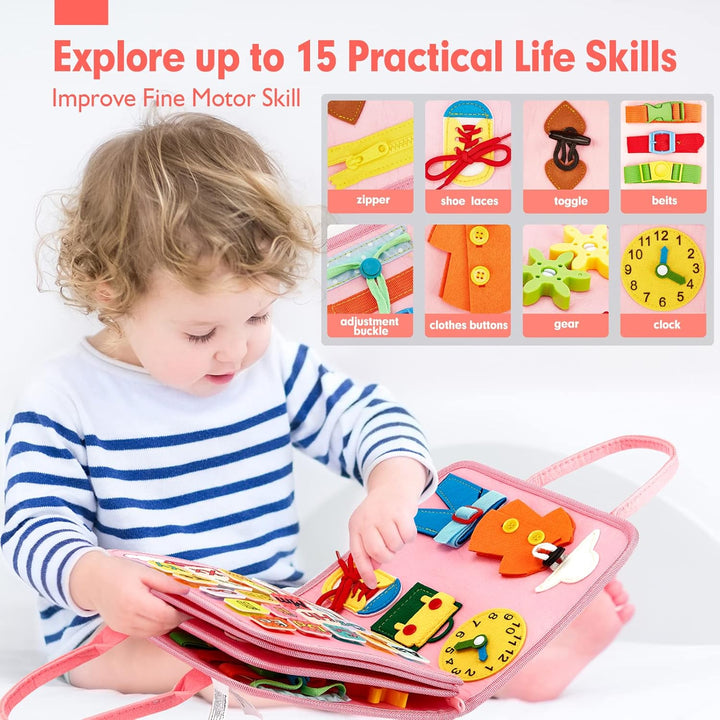 Tablero de actividades Montessori para niñas de 2 años, regalo de c...