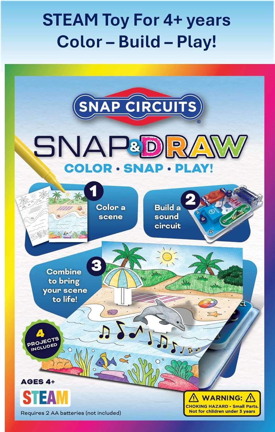 SNAP CIRCUITS Snap Draw STEAM Toy for Boys and Girls
