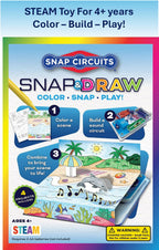 SNAP CIRCUITS Snap & Draw STEM STEAM - Juguete de arte y ciencia para niños