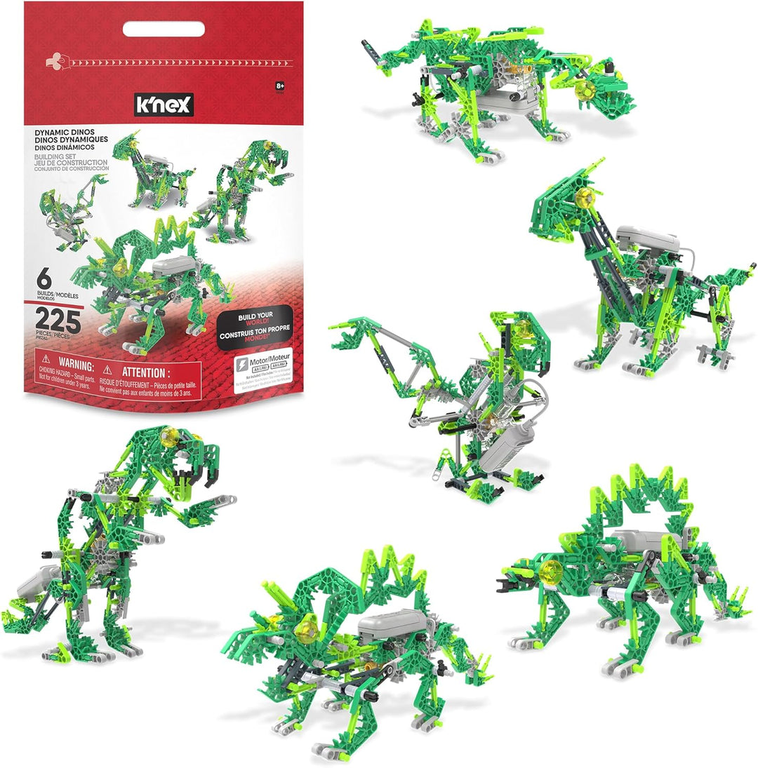 KNEX Dynamic Dinos - Juego de construcción 6 en 1 kit de