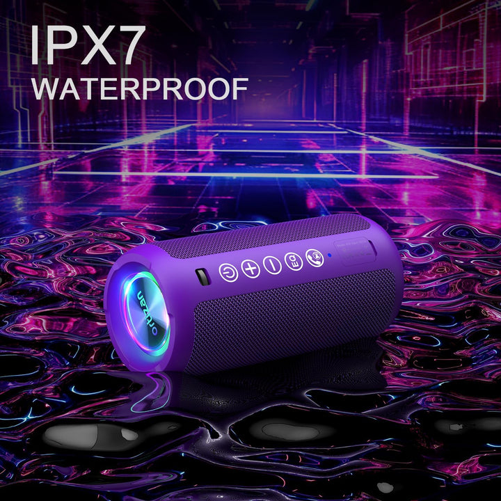 Ortizan Altavoz Bluetooth portátil: IPX7 impermeable, sonido fuerte...