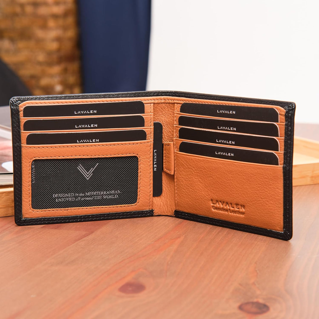 Lavalen Billeteras de cuero suave para hombres UK \u2013 Bloqueo RF...