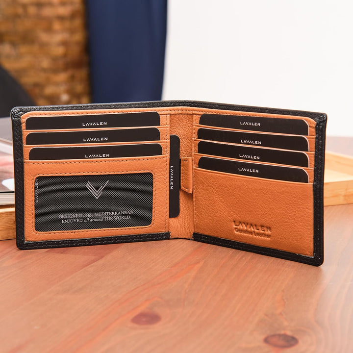 Lavalen Billeteras de cuero suave para hombres UK \u2013 Bloqueo RF...