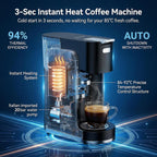 Cafetera de una sola porción, máquina de café caliente y helado 4