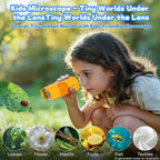 Microscopio digital de mano 1000X para niños, juguetes educativos