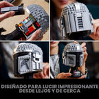 LEGO Star Wars The Mandalorian Helmet 75328 Kit de modelo para construir, juego de decoración coleccionable para adultos, hombres, mujeres, mamá, papá, idea de regalo coleccionable