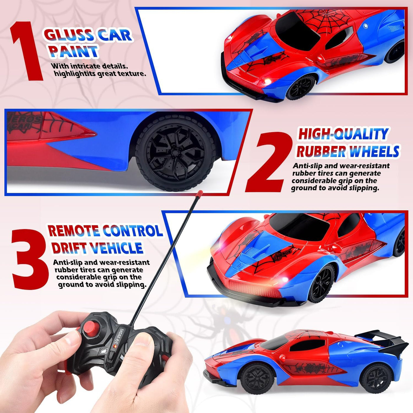 Coche de juguete a control remoto para niños, juguete de auto RC Ho...