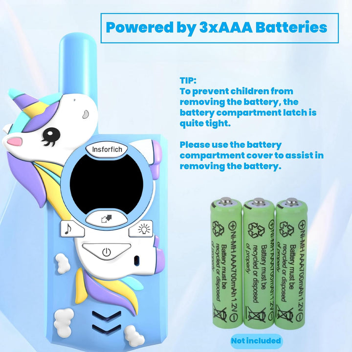 Walkie Talkies de unicornio para niños, juguetes de regalo para niñ...