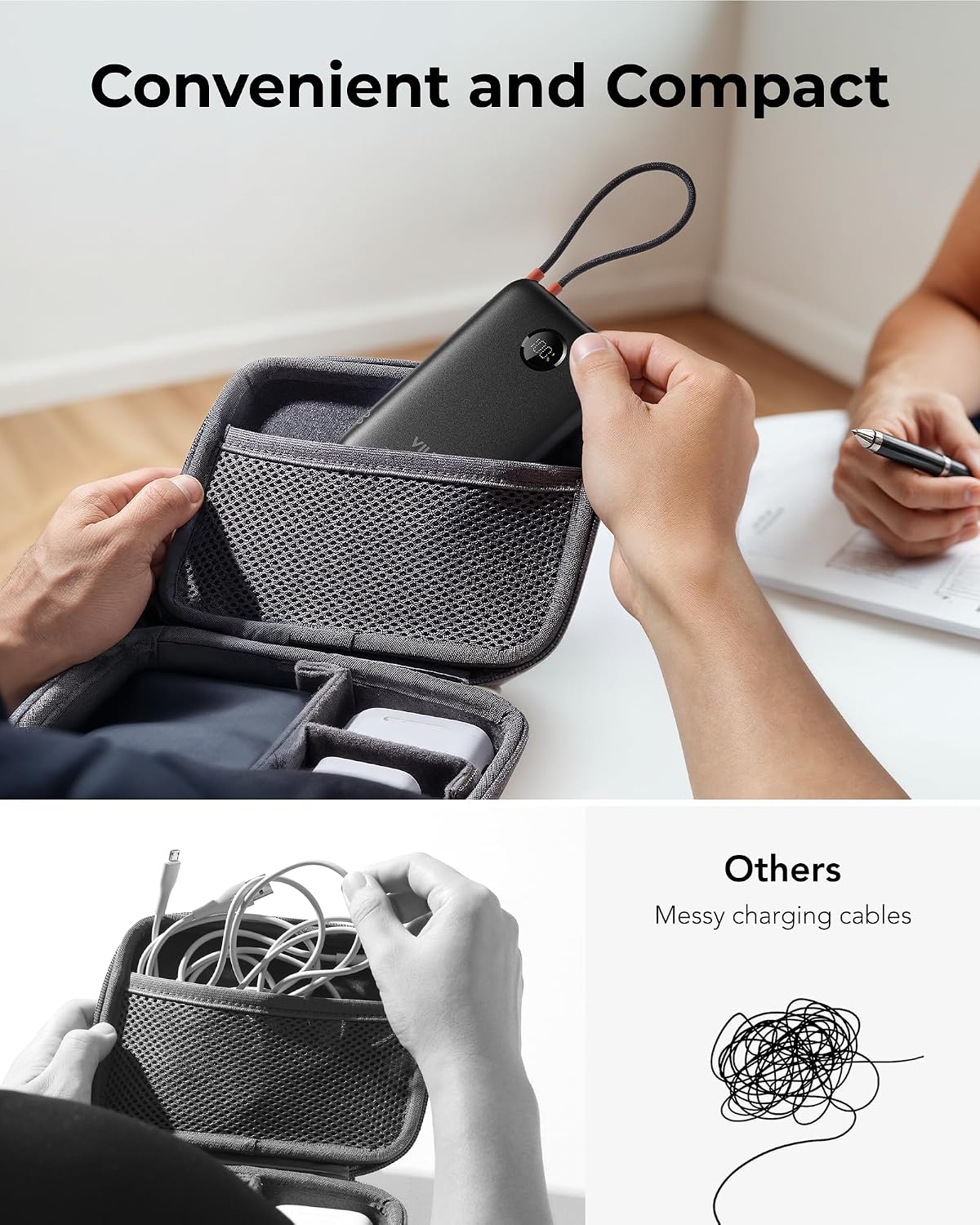 VIYISI Cargador portátil ultra delgado pequeño 10000mah con cable U...