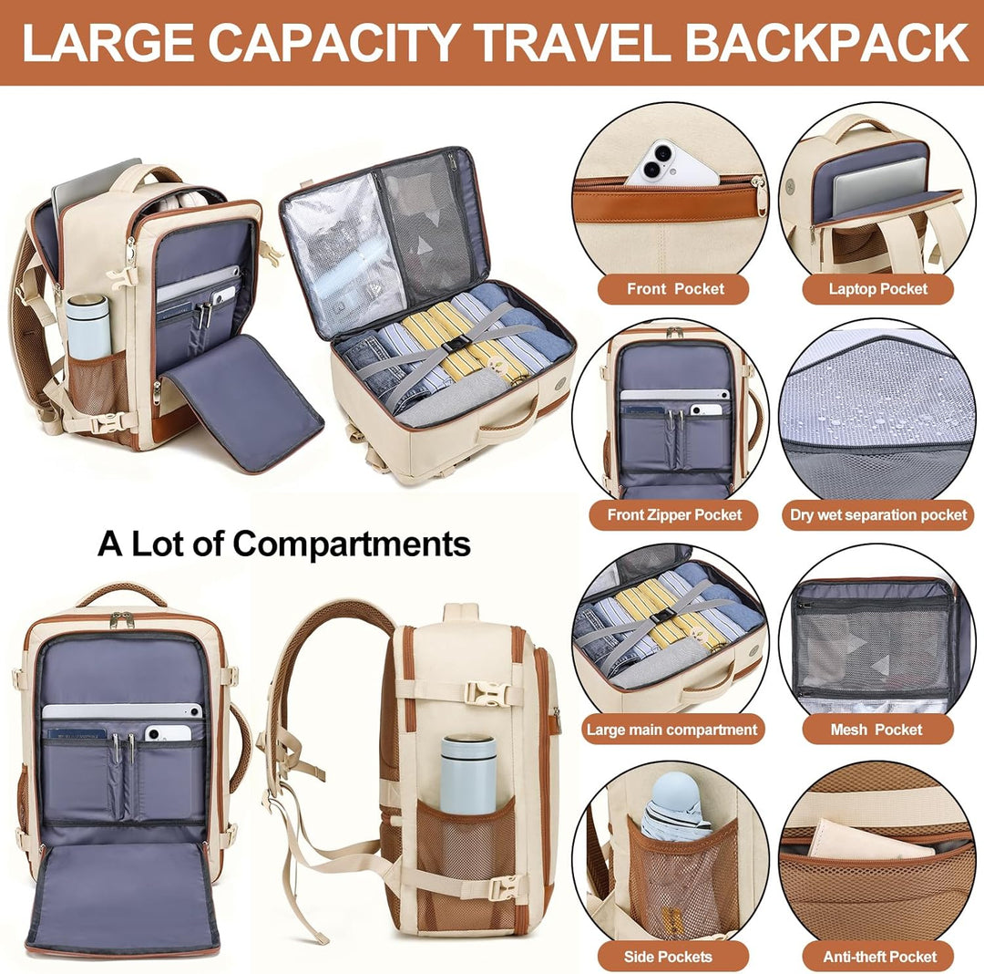 TSA - Mochila de viaje para mujer, aprobada por aerolíneas, mochila...