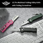 OKNIFE U1 Pro Cuchillo multiherramienta plegable con destornillador