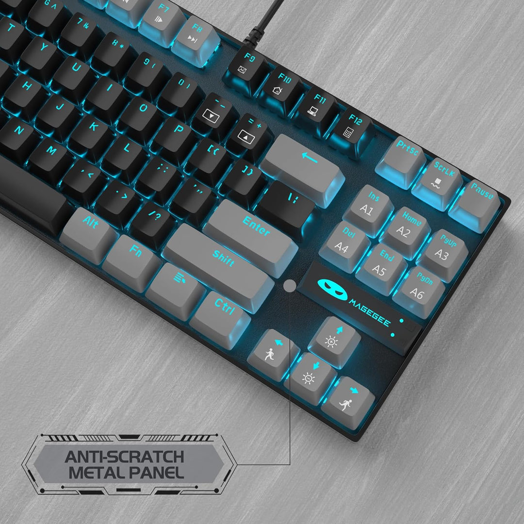 MageGee - Teclado mecánico para juegos 75%, con interruptor rojo, r...