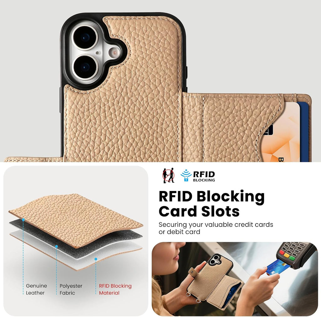 Caja Del Teléfono De La Cartera Del Crossbody Del Cuero Genuino