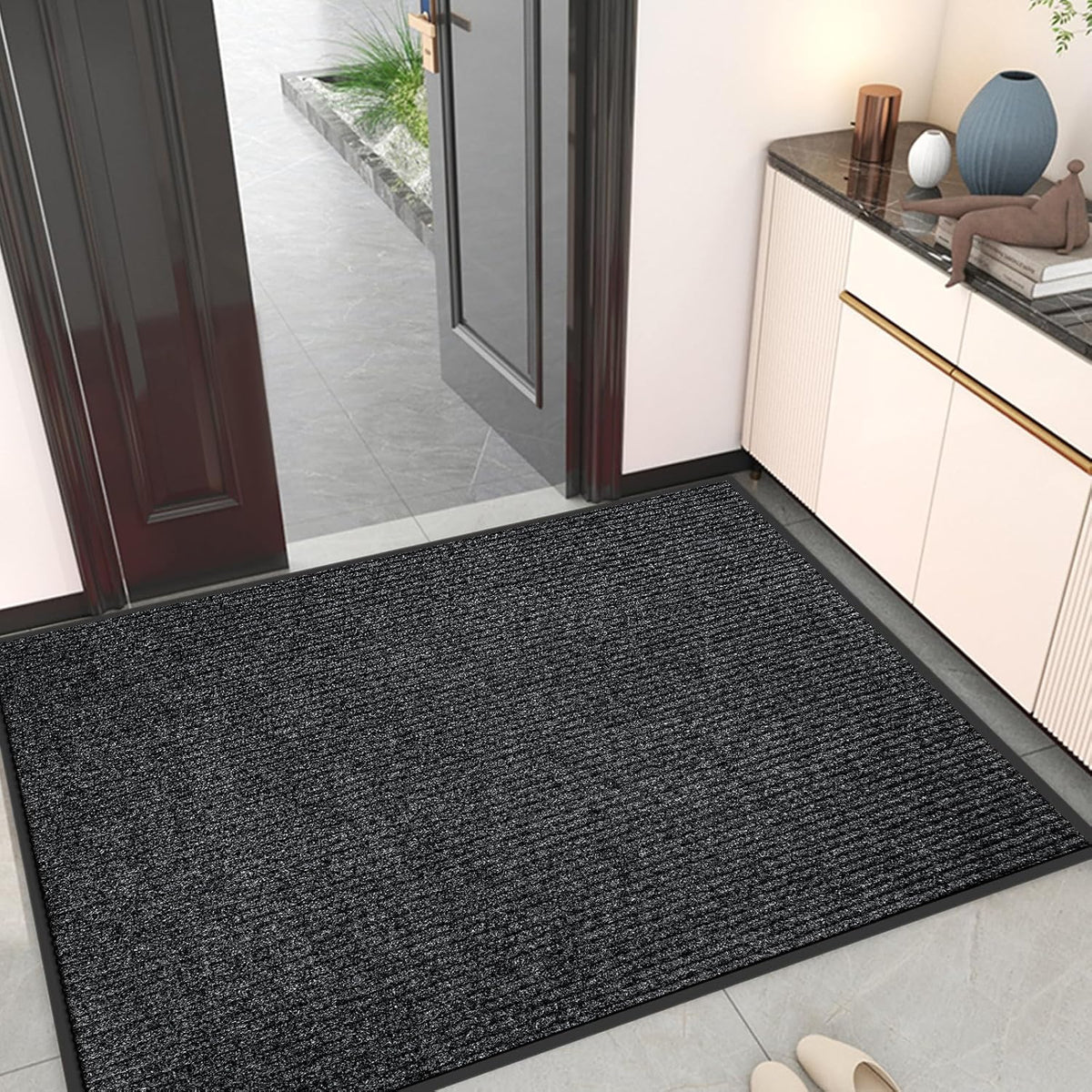 Kuyal - Tapete para puerta delantera, 3 x 4 pies, para interiores y exteriores