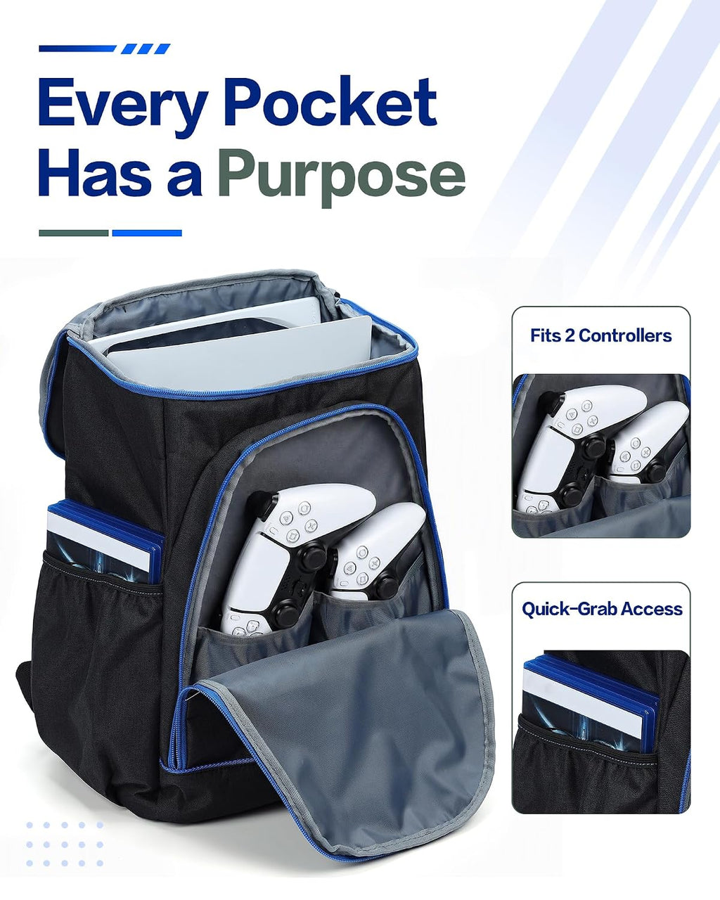 BGTREND Estuche de transporte para PS5, bolsa de consola de juegos con