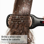 MEGAWISE - Cepillo alisador de cabello, cepillo de cerámica iónica...