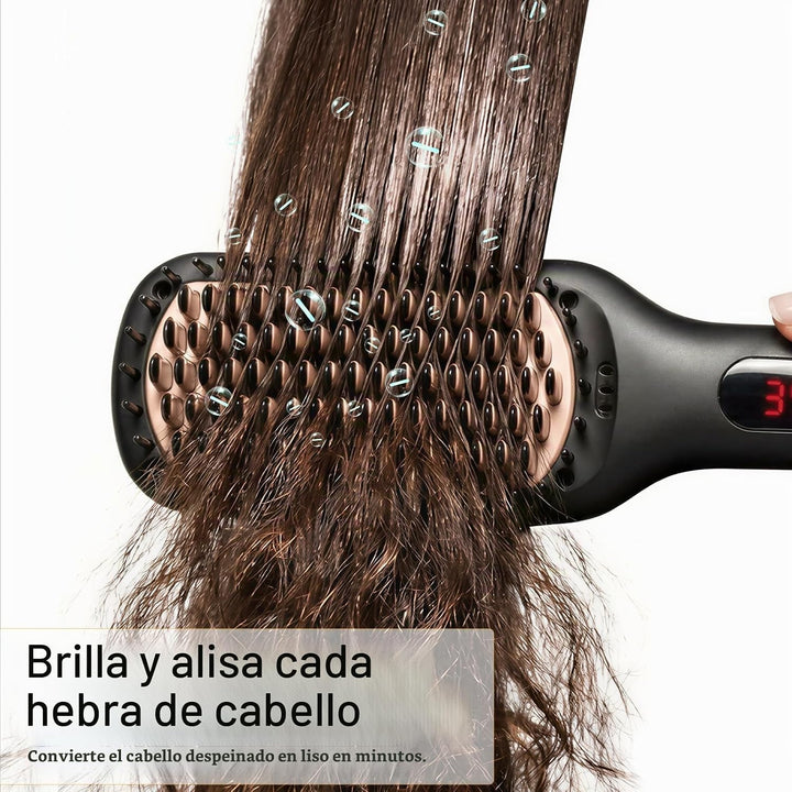 MEGAWISE - Cepillo alisador de cabello, cepillo de cerámica iónica...