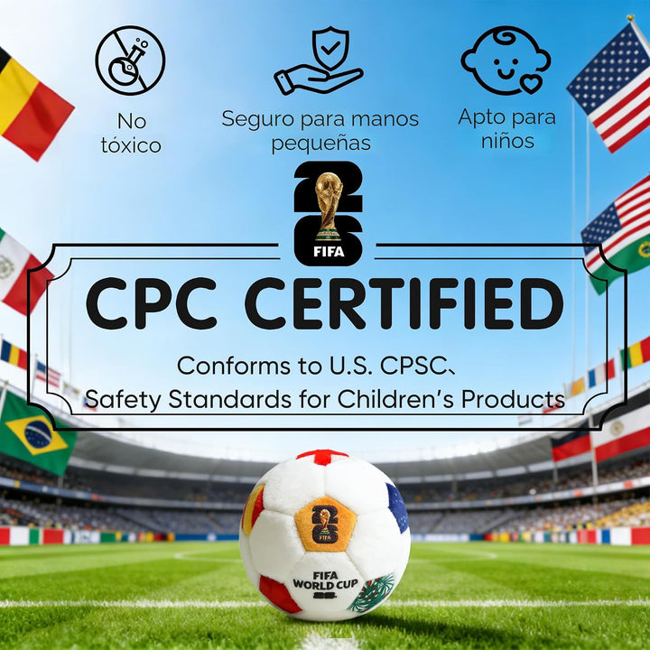 MESUCA FIFA World Cup 2026 - Pelota de fútbol de felpa para niños,...