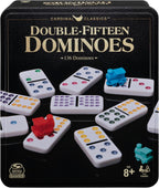 Spin Master Games Double 15 Dominoes Set en Storage Tin Classic Tile Game