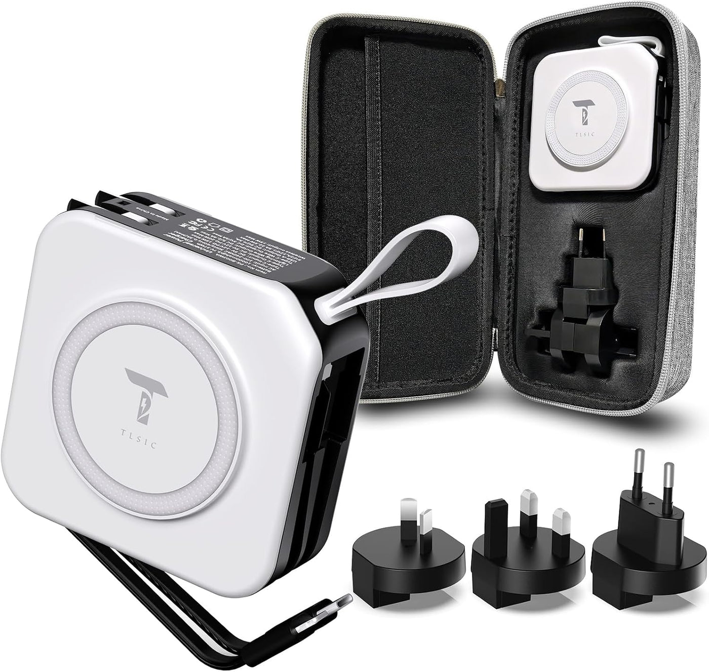 Tlsic Powerpack Universal - Banco de energía de viaje universal 5 e...