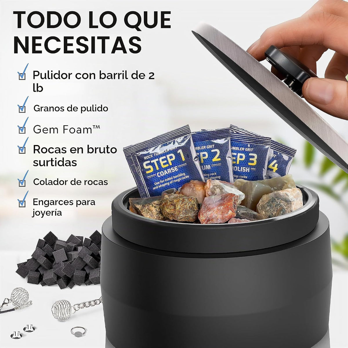 National Geographic - Kit de vaso de roca ultra silencioso para niños y