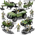 Juego de juguetes 78 en 1 para hombres del ejército con camión militar realista, B-(78 en 1)
