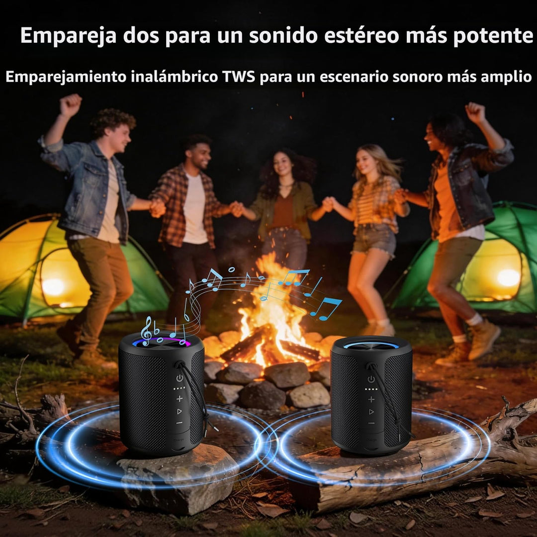 DUDGSIS Altavoz Bluetooth portátil, IPX7 impermeable altavoz inalám...