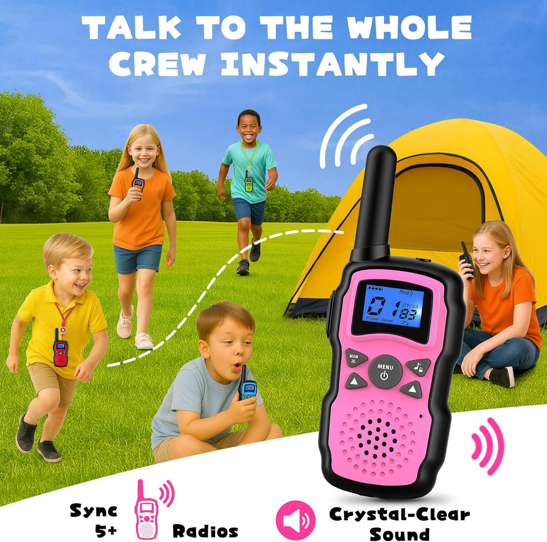 Wishouse Walkie Talkies para niños y adultos, paquete de 3 recargab...