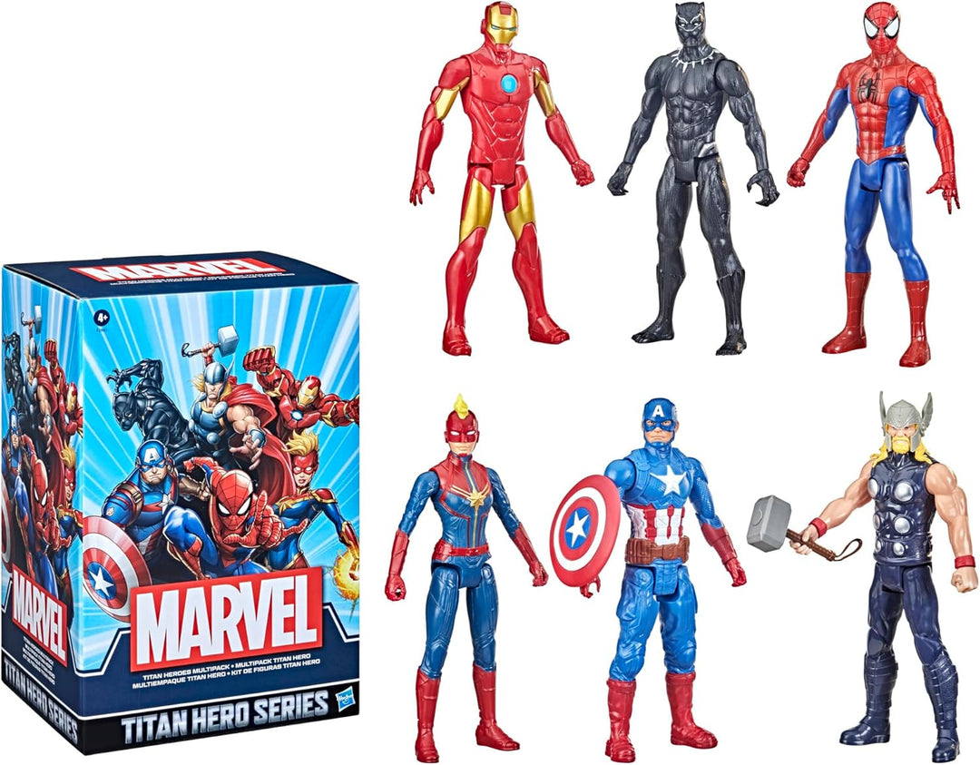 Marvel Titan Hero Series - Figura de acción multipaquete, 6 figuras...