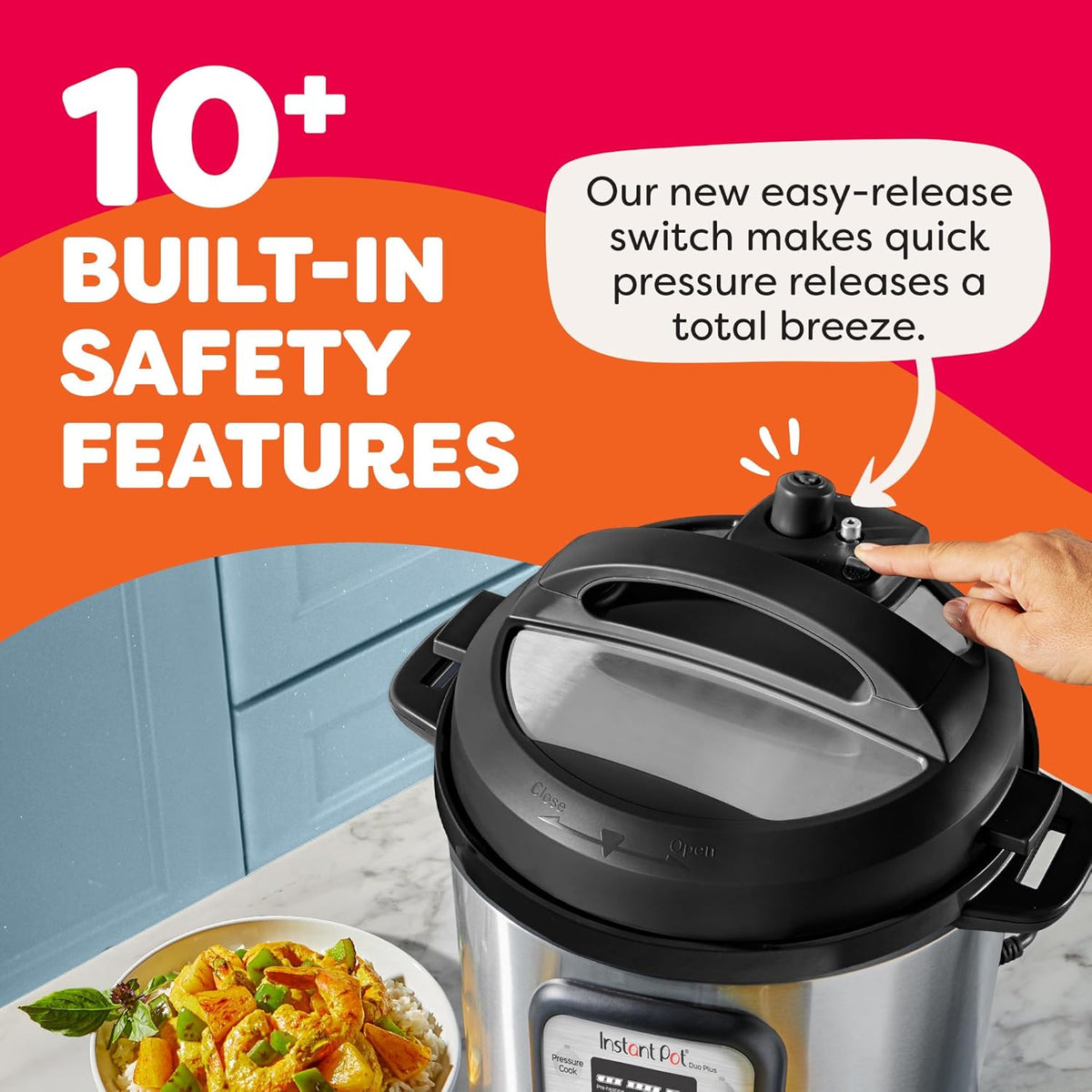 Instant Pot Duo Plus 6 Qt 9 in 1 Olla de presión multiuso programable, olla de cocción lenta, arrocera, yogurtera, vaporera, para hervir huevos, sofreír, calentar y esterilizar