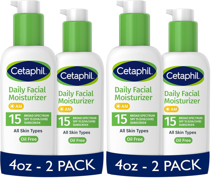 Cetaphil Hidratante facial diario SPF 15, 4 onzas líquidas, hidrata...