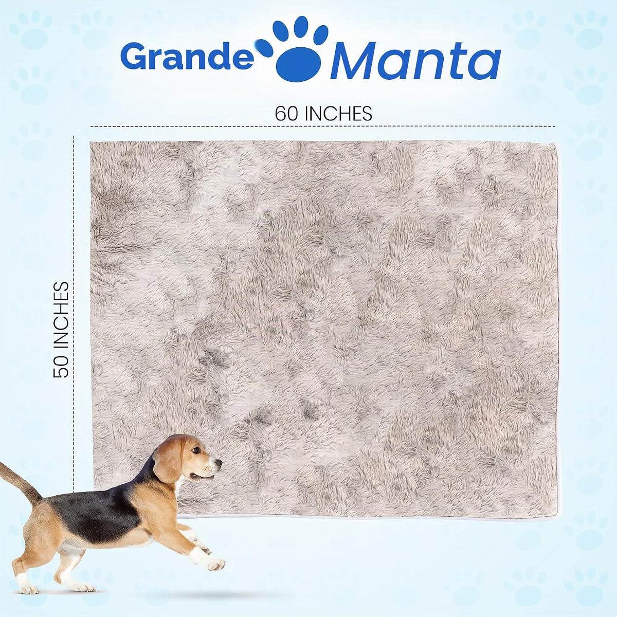 PupProtector - Manta impermeable, color gris, 60 x 50 pulgadas