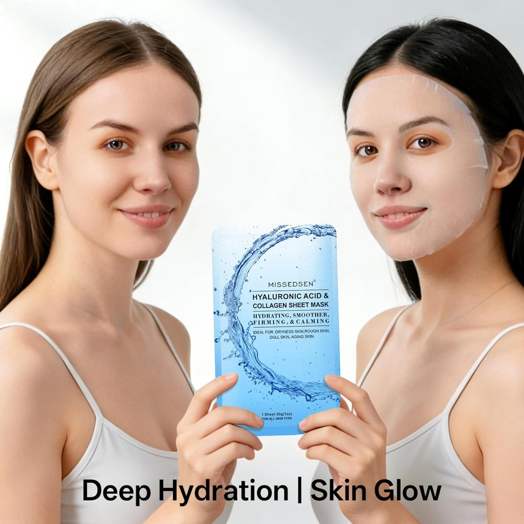 MISSEDSEN Mascarilla facial de colágeno con ácido hialurónico, acei...