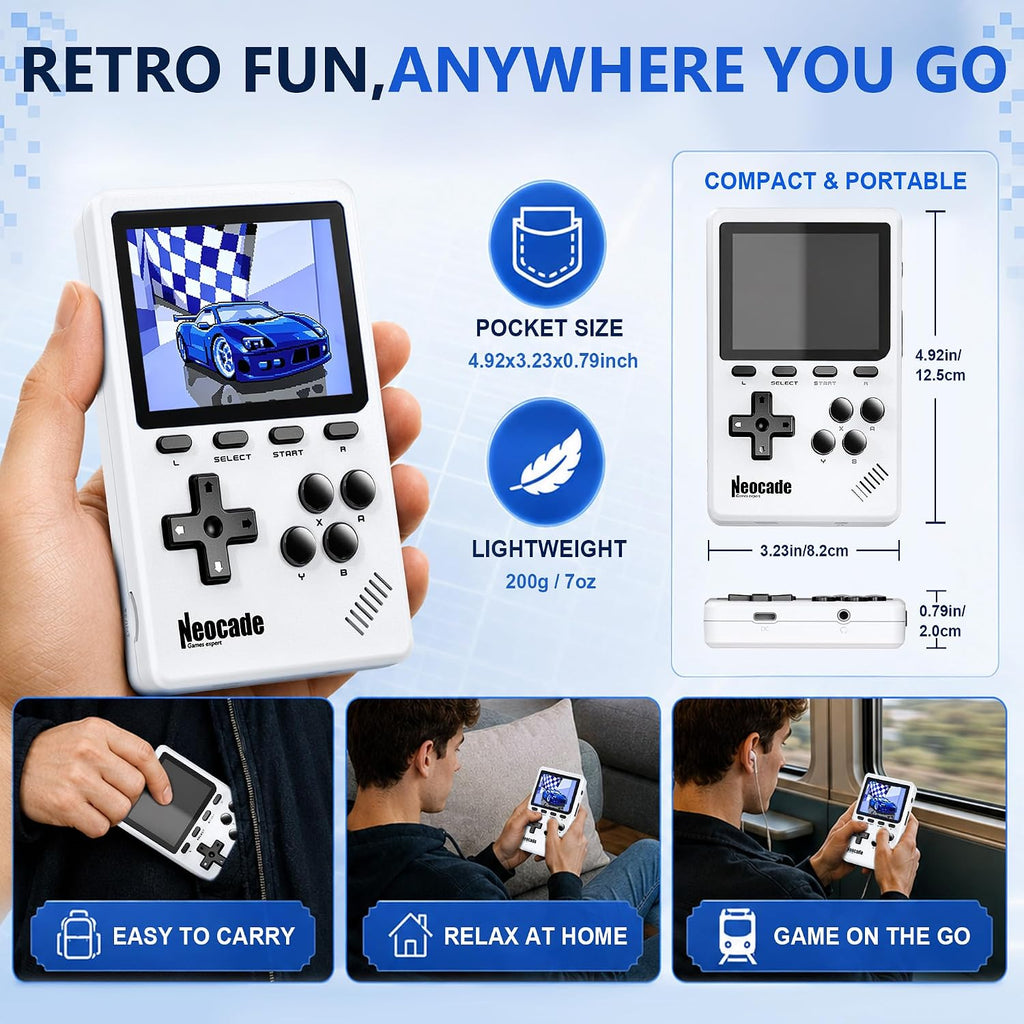 Consola de juegos portátil retro para adultos, pantalla IPS de 3 pulgadas