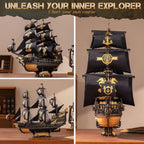 ROKR - Rompecabezas de madera 3D, kit de modelo de barca de caballito de mar, regalo ideal para adultos y adolescentes