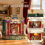 CUTEBEE Kit de rincón de libro, kit de casa en miniatura para adultos, decoración de estantería de libros de casa de muñecas, rompecabezas de madera 3D (Dreamscape Adventure&Dream Parade Theatre)